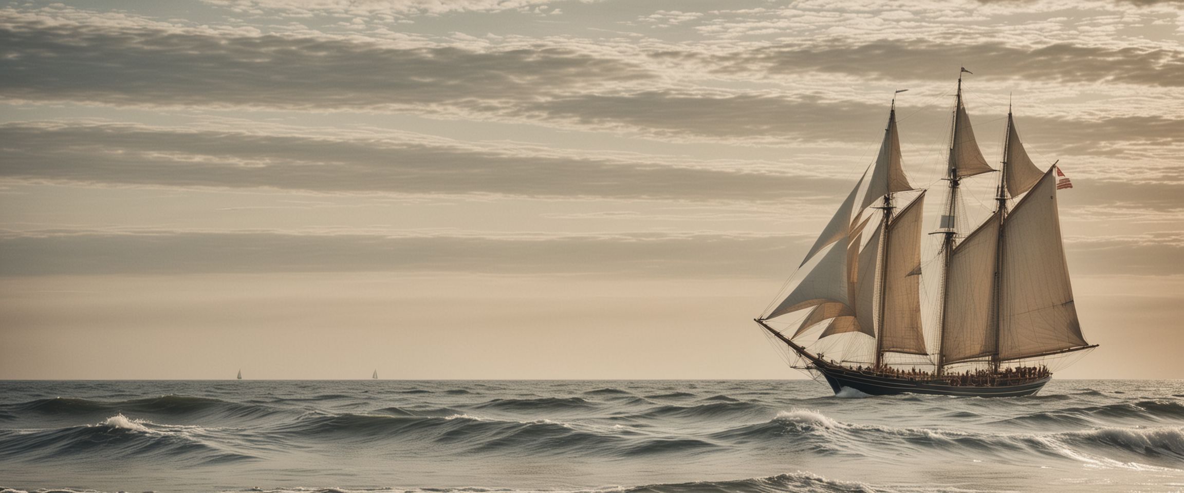 15th Century Sailship at Sea