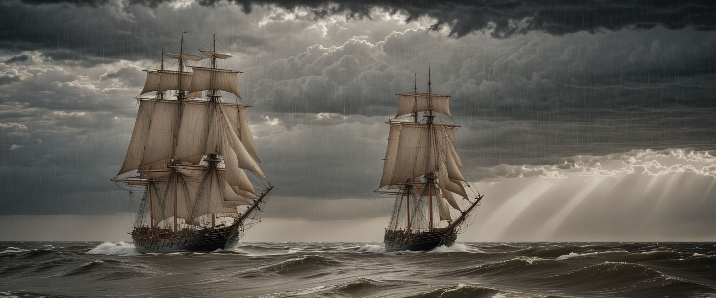 15th Century Sailship at Sea