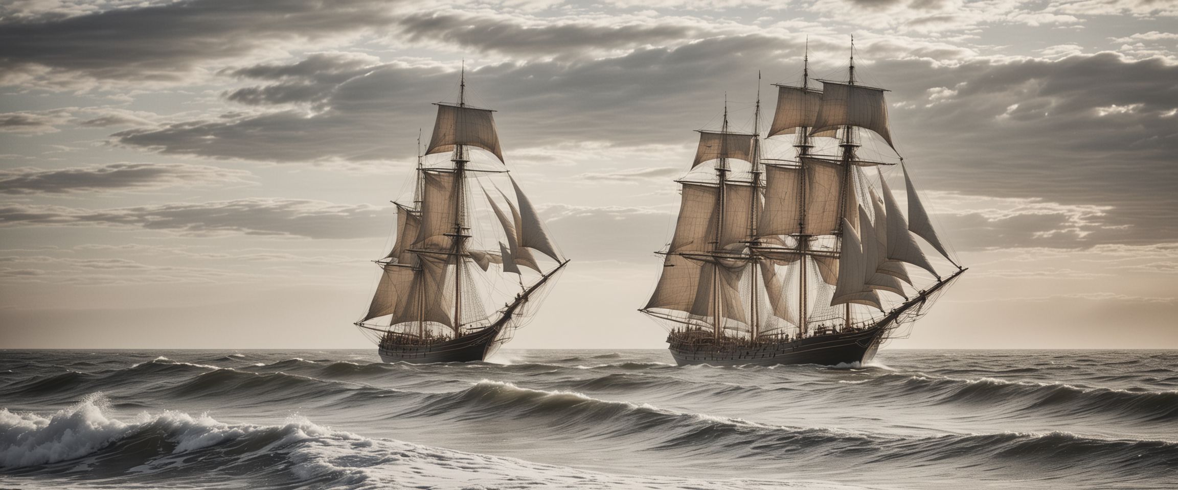 15th Century Sailship at Sea