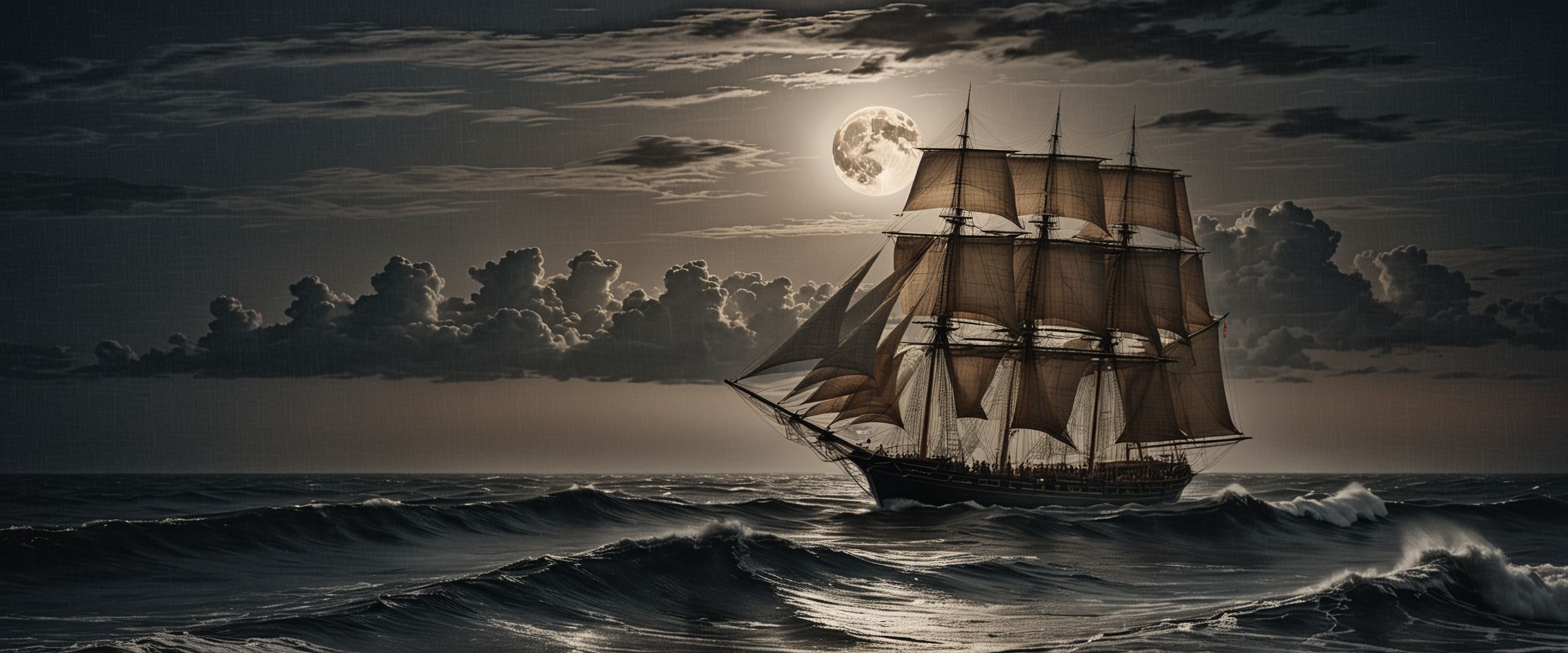 15th Century Sailship at Sea