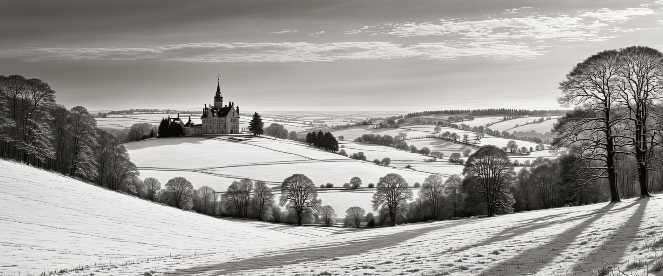 Monochrome Country Mansion