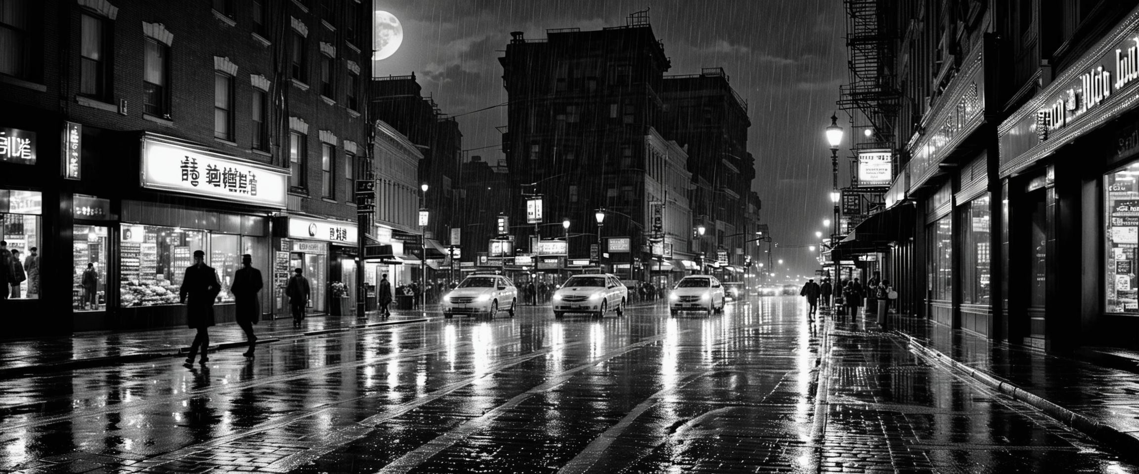 Monochrome City Street