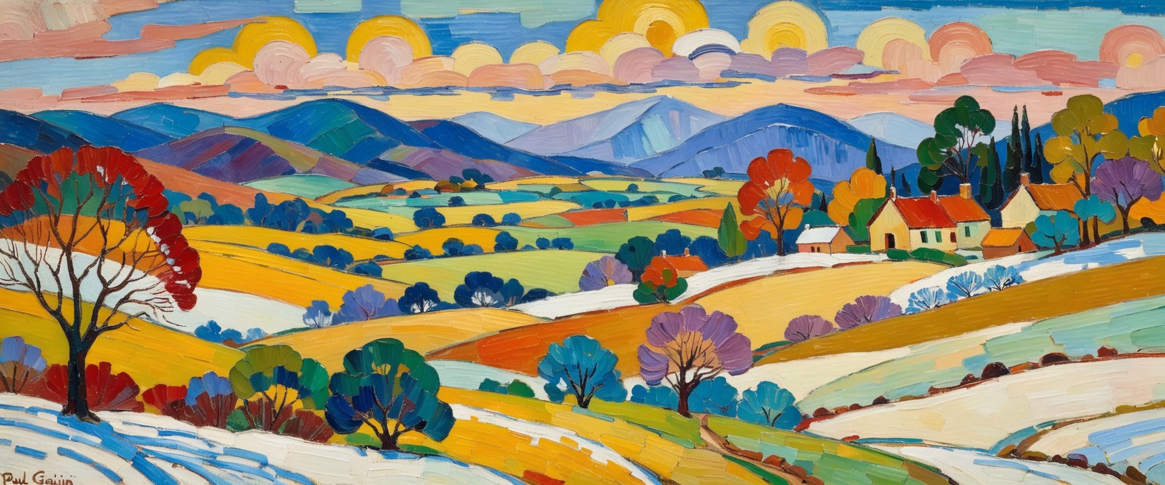 Post-Impressionist Landscape