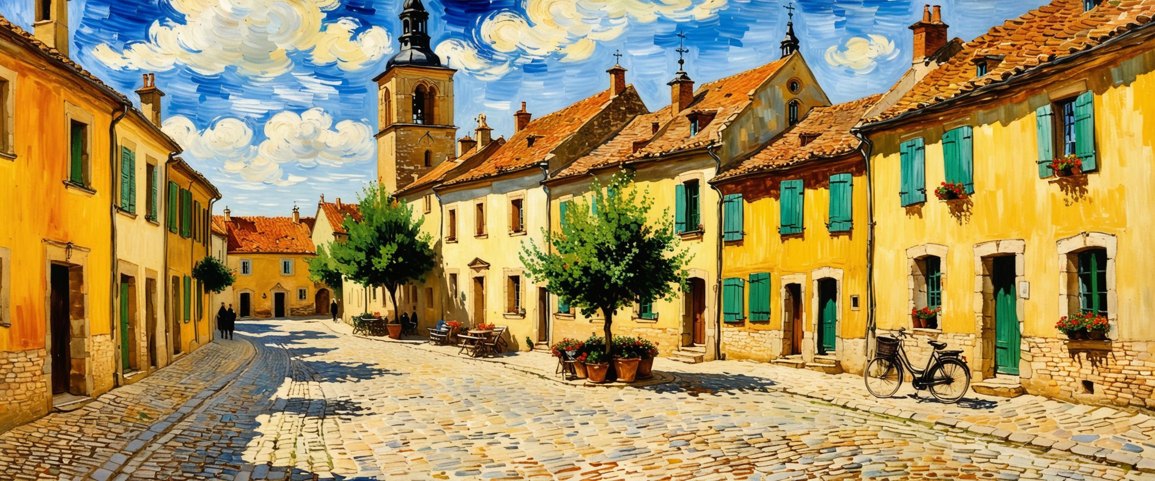 Small Town Life by Van Gogh