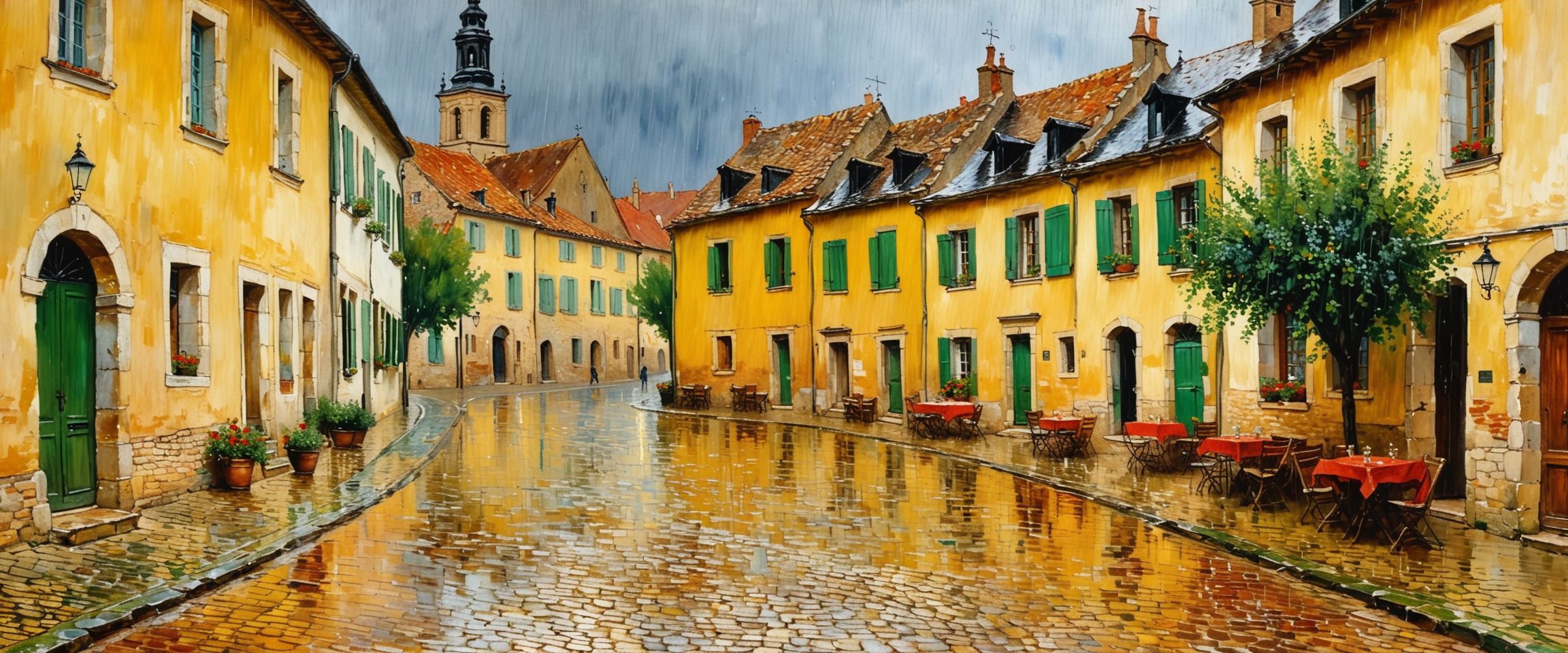 Small Town Life by Van Gogh