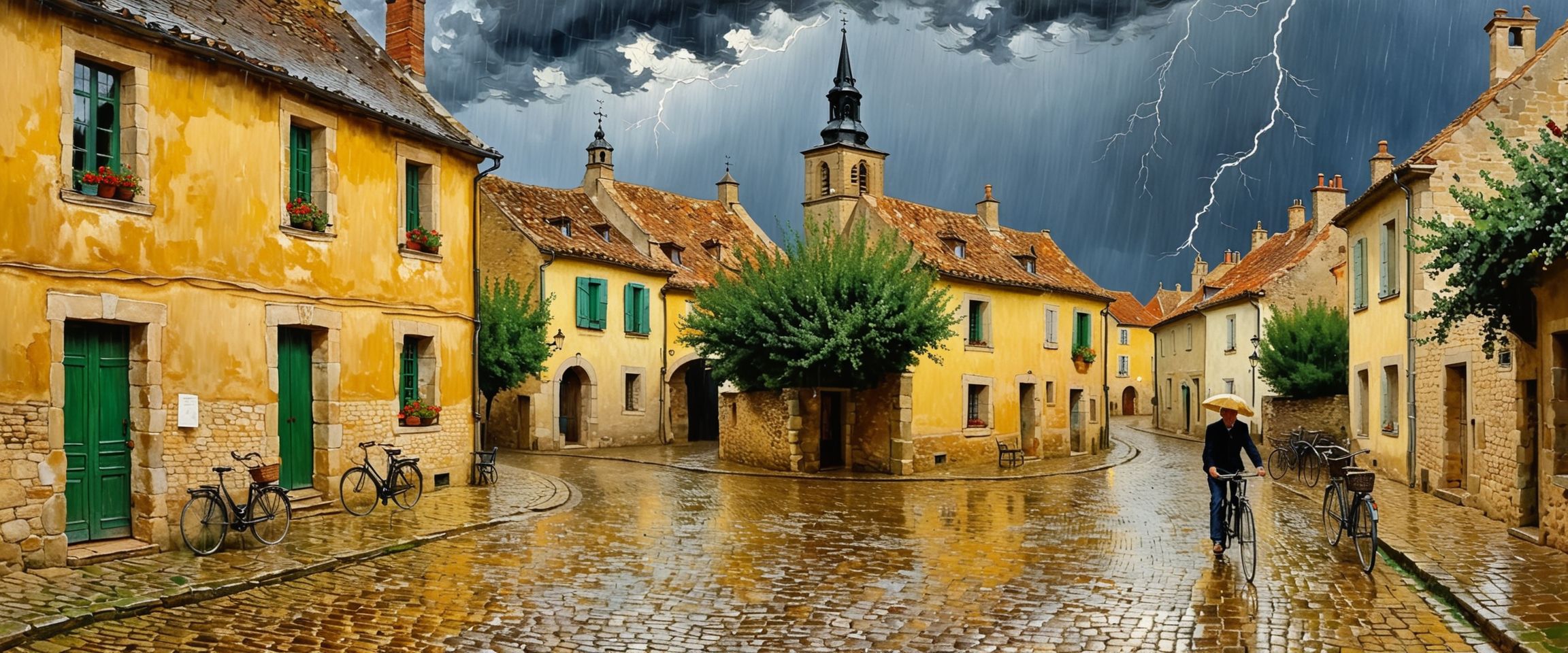 Small Town Life by Van Gogh