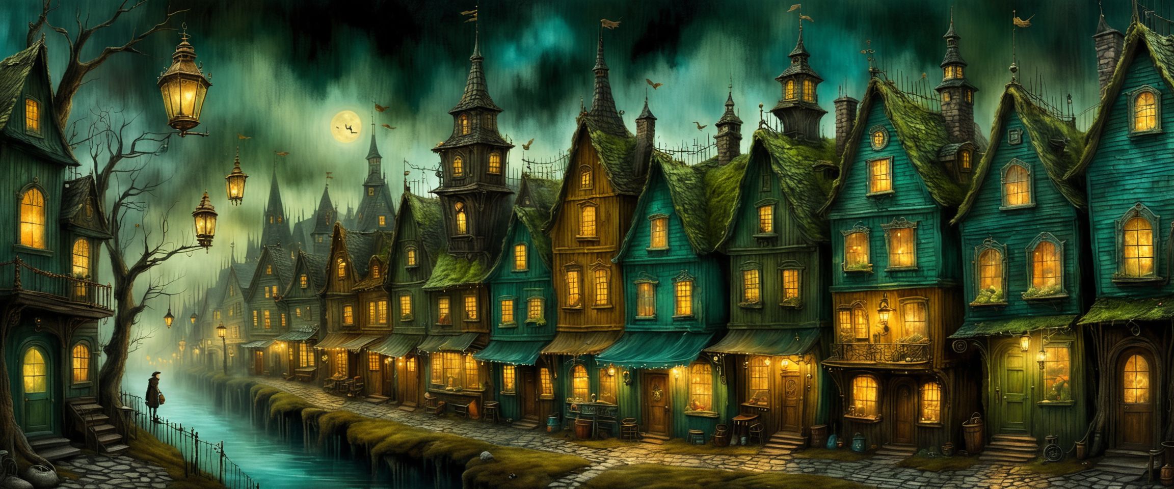 Whimsical City Street