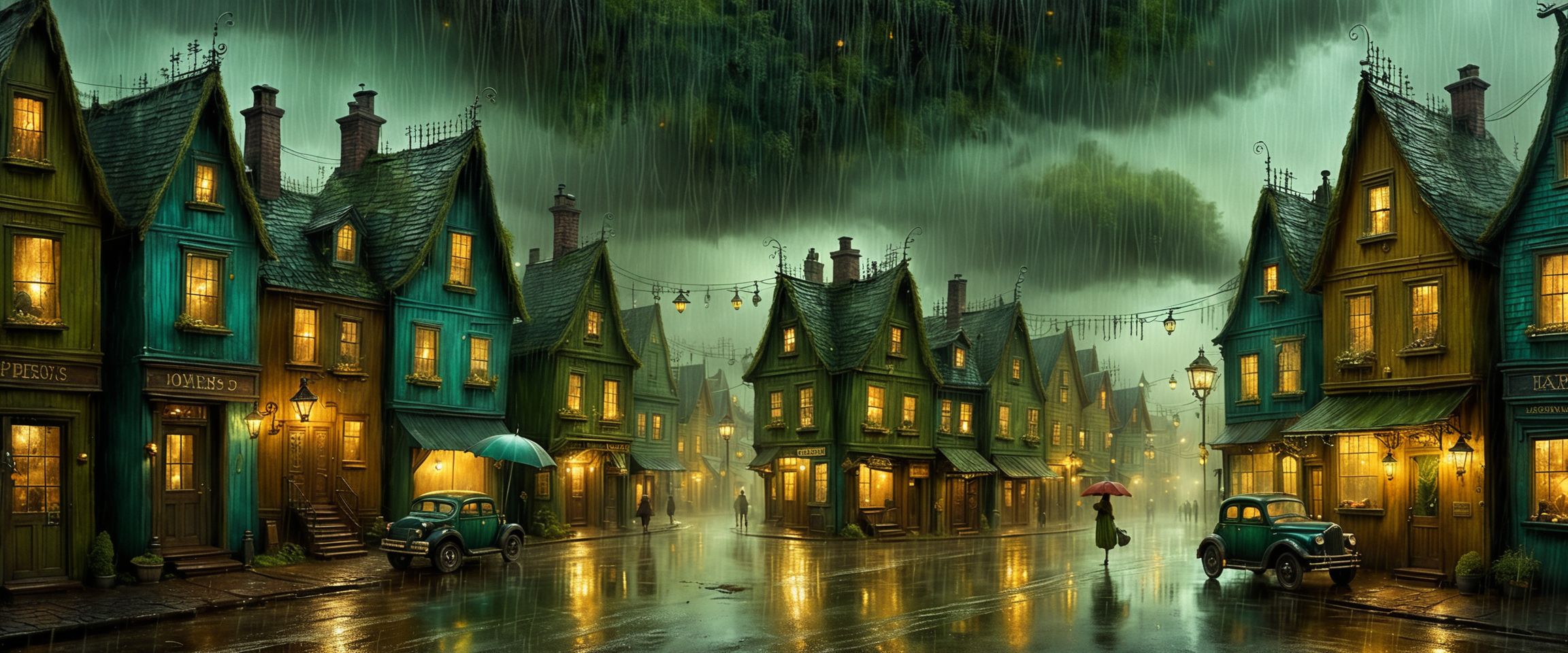 Whimsical City Street
