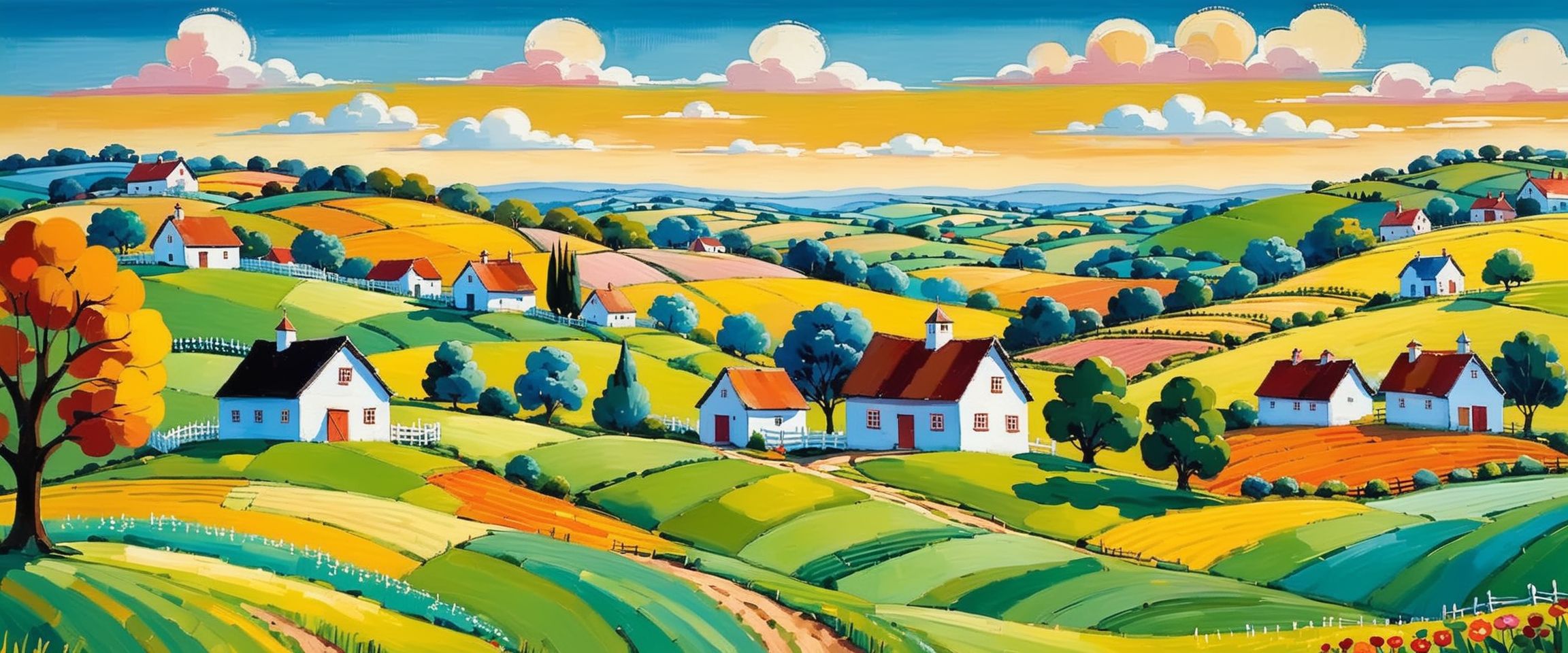 Whimsical Rural Countryside