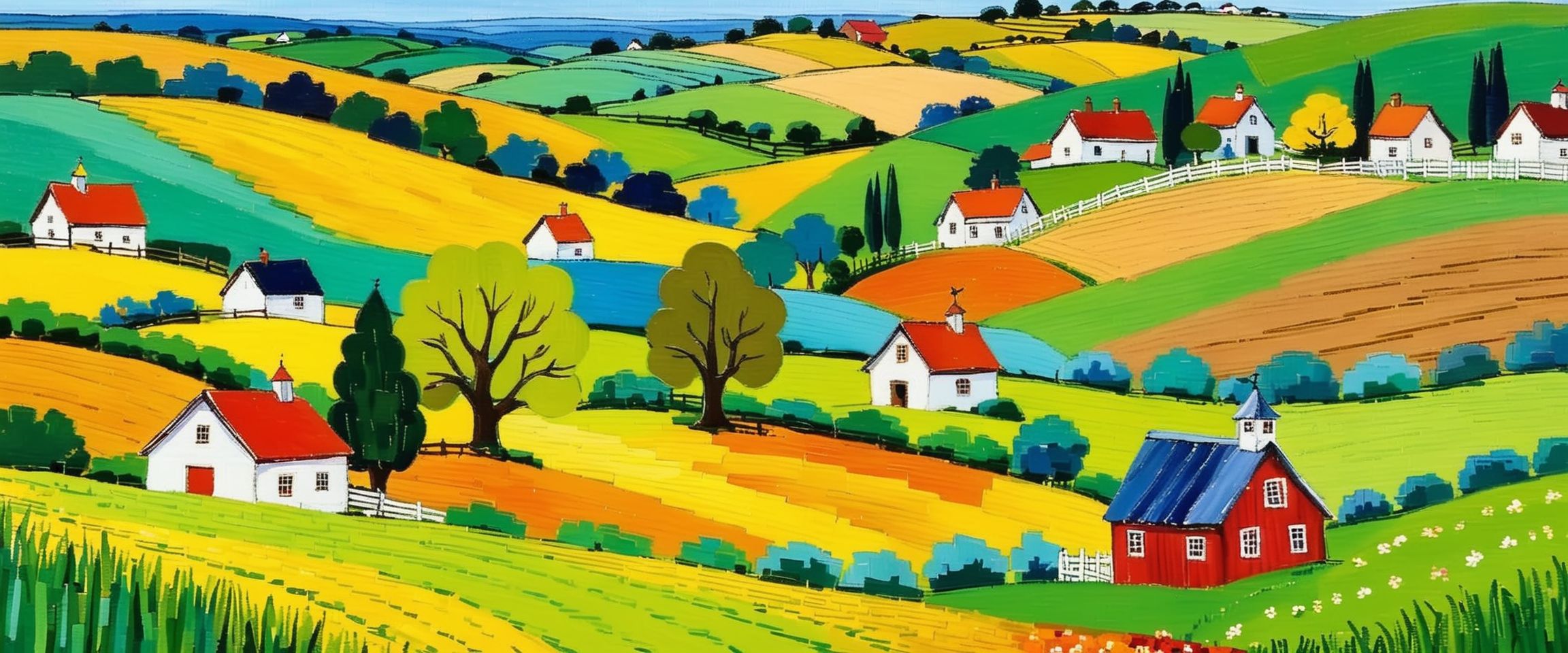 Whimsical Rural Countryside