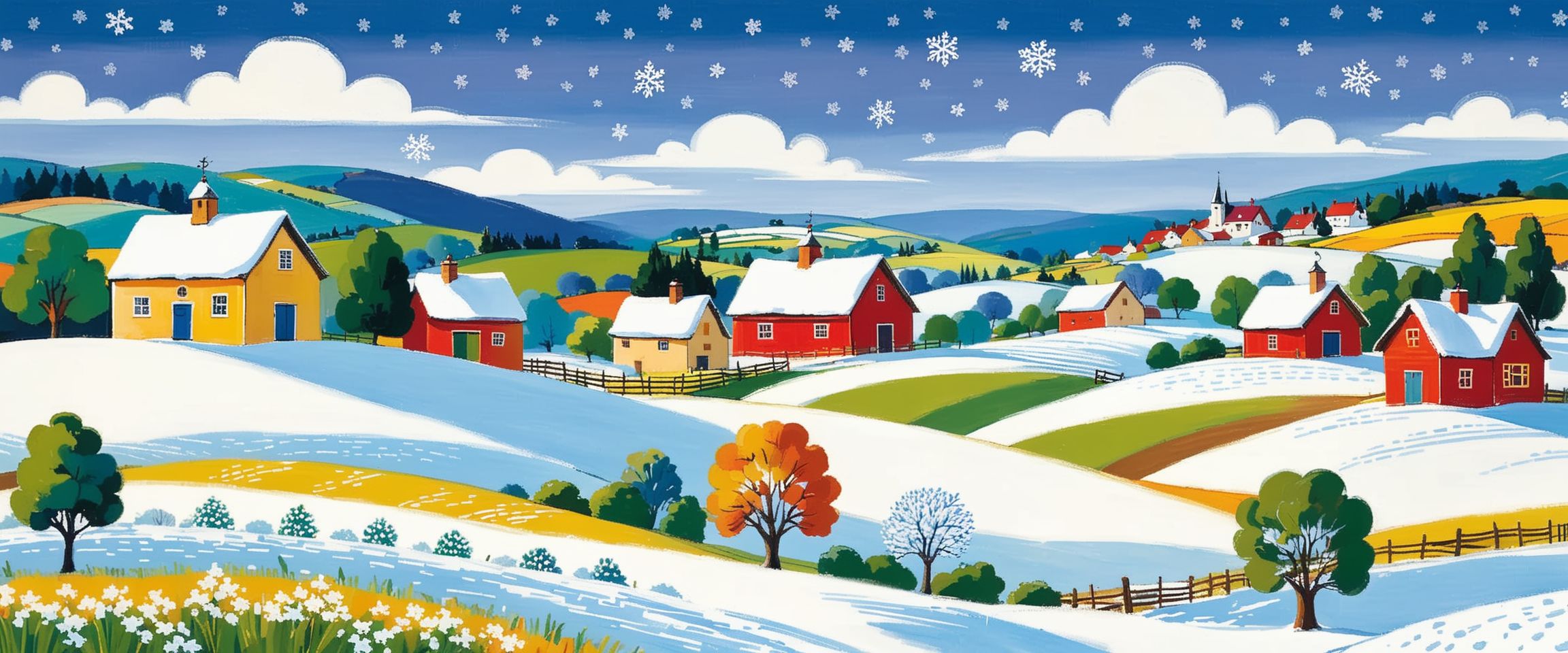 Whimsical Rural Countryside